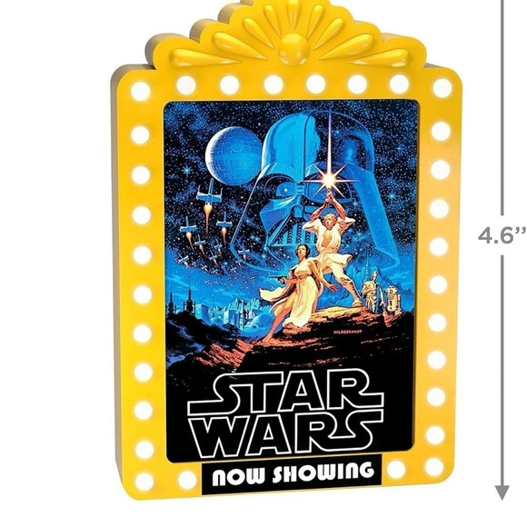 Hallmark Keepsake Christmas Star Wars: A New  Hope Now Showing Ornament Light - Picture 6 of 11